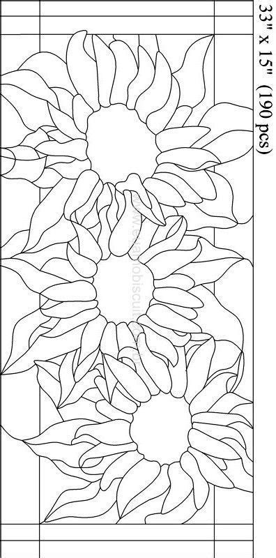 item: FP094DTI. . Free printable stained glass patterns sunflower